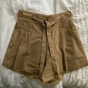 Free People Khaki Shorts
